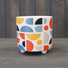 Medium Multi Coloured Pot with Feet (12cm) detail page